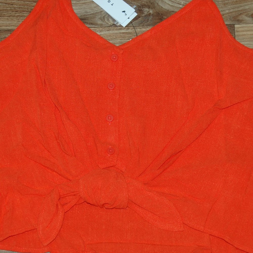 TopShop Women's Polly Tie Front Camisole - Picture 2 of 6